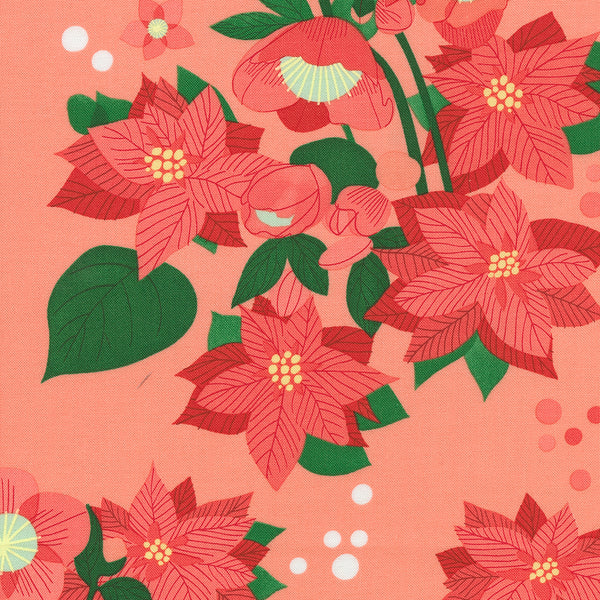 Moda - Tiny Christmas - Poinsettia Carnation Fabric