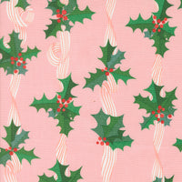 Moda - Tiny Christmas - Holly Stripes Cotton Candy Fabric