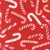 Moda - Tiny Christmas - Candy Cane Christmas Red Fabric