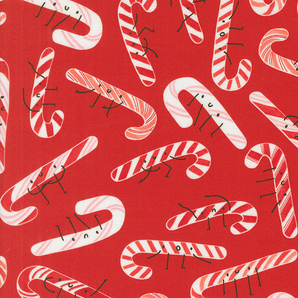 Moda - Tiny Christmas - Candy Cane Christmas Red Fabric