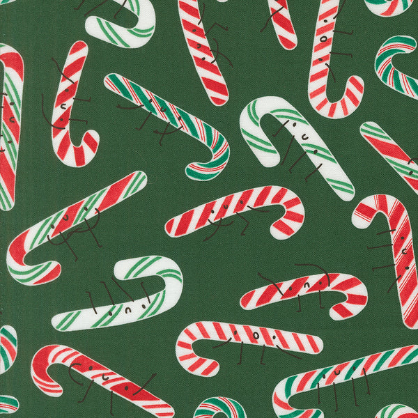 Moda - Tiny Christmas - Candy Cane Pine Fabric