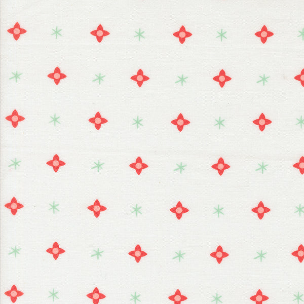 Moda - Tiny Christmas - Christmas Star Snow Fabric