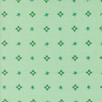 Moda - Tiny Christmas - Christmas Star Mint Fabric