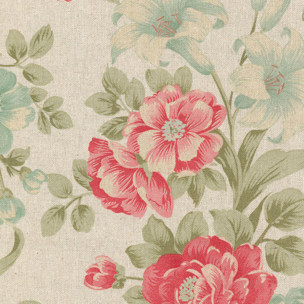 Moda - Collections Etchings - Bold Blossoms Linen Parchment Fabric