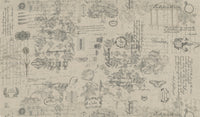 Moda - Collections Etchings - Perseverance Collage Linen Parchment Fabric