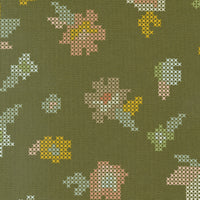 Moda - Dawn On The Prairie - Cross Stitch Moss Shadow Fabric