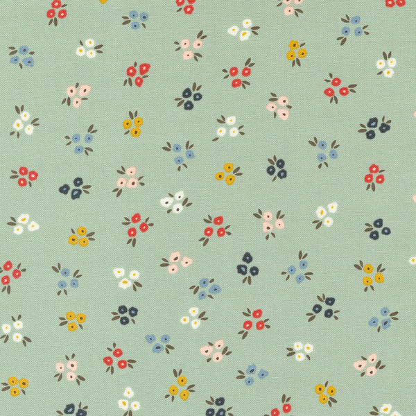 Moda - Dawn On The Prairie - Sweet Ditzy Dusty Mist Fabric