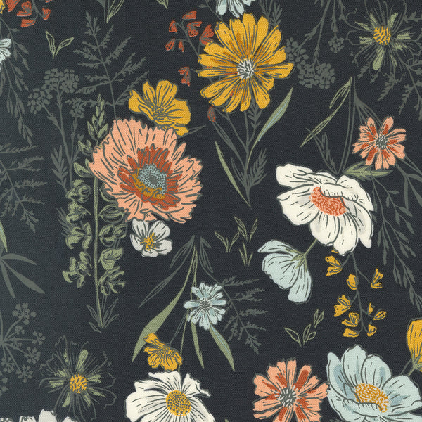 Moda - Woodland & Wildflowers - Wildflower Wonder Charcoal Fabric