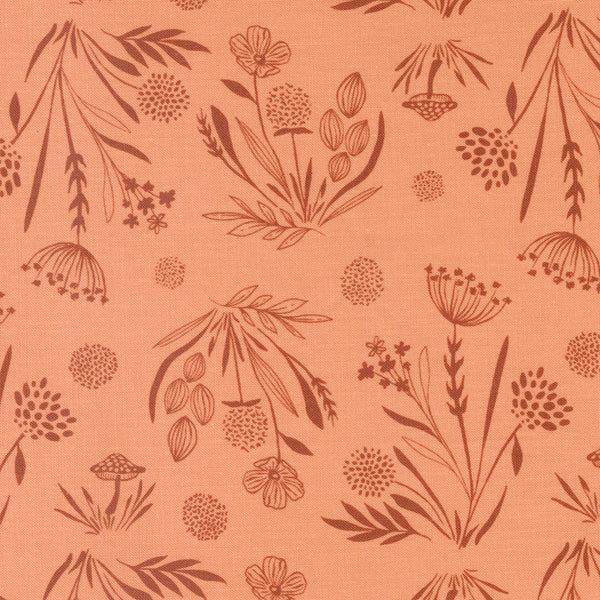 Moda - Woodland & Wildflowers - Foraged Finds Coral Peach Fabric