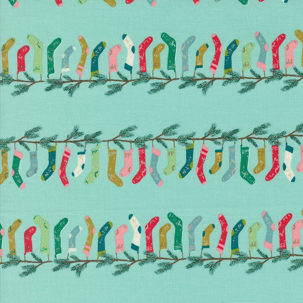 Moda - Cozy Wonderland - Stocking Stripe Icicle Fabric