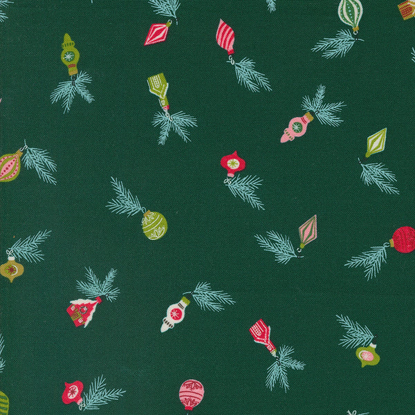 Moda - Cozy Wonderland - Vintage Baubles Pine Fabric