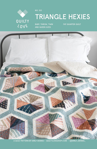 Quilty Love - Triangle Hexies - Paper Pattern