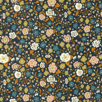 Moda - Quaint Cottage - Calico Midnight Fabric