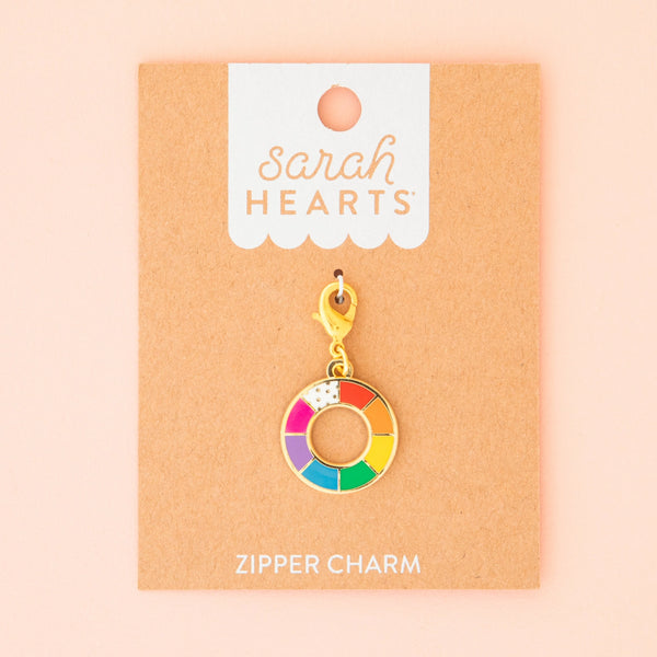 Sarah Hearts - Zipper Charm - Color Wheel