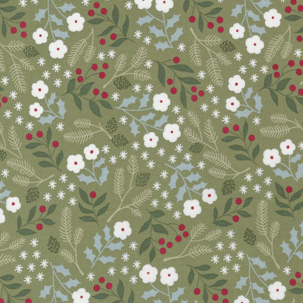 Moda - Christmas Eve -  Winter Botanical Pine Fabric