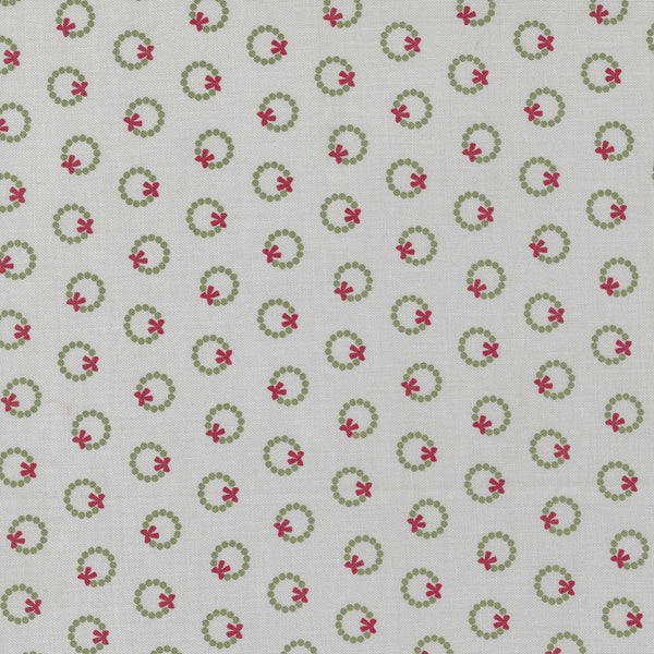 Moda - Christmas Eve - Wreath Dot Silver Fabric