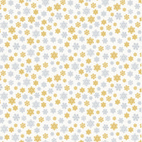 Windham - Holiday Twinkle - Snowflakes White/Gold Metallic Fabric