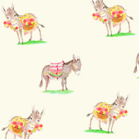 Windham - Heather Ross by Hand - Burros Ivory Fabric