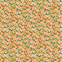 Windham - Heather Ross by Hand - Flowerbed Salmon Fabric