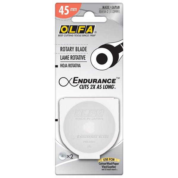 Olfa - Endurance Rotary Cutter Blade- 45mm (2 ct)