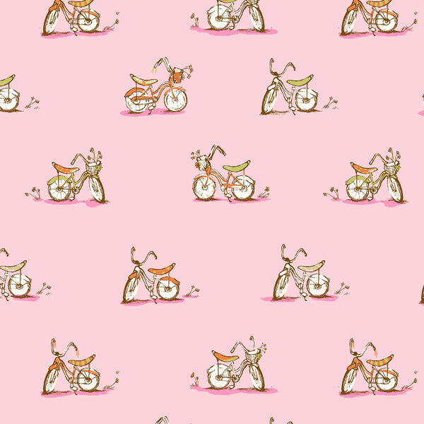 Windham - Heather Ross Studio Edit - Dream Bike Pink Fabric