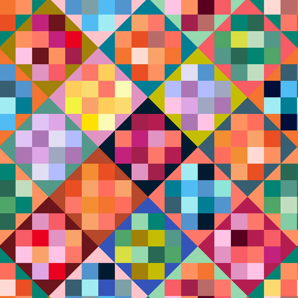 Windham - Anabel Wrigley 108" Wide Quilt Back - Colorblock Multi Fabric