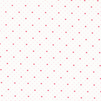 Moda - Lighthearted - Heart Dot - Cream Red Fabric