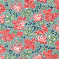 Moda - Rosemary Cottage - Blooms - Sky Fabric