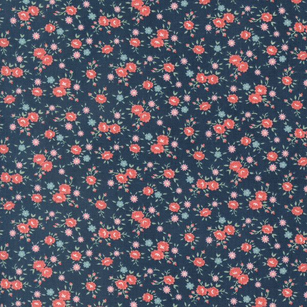 Moda - Rosemary Cottage - Lovely Ditsy - Navy Fabric