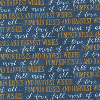 Moda - Harvest Wishes - Fall Words Night Sky Fabric