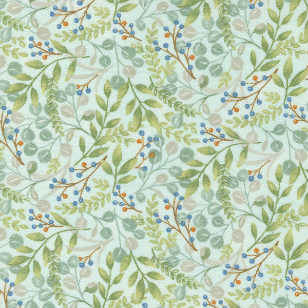 Moda - Harvest Wishes - Fall Foliage Aqua Fabric
