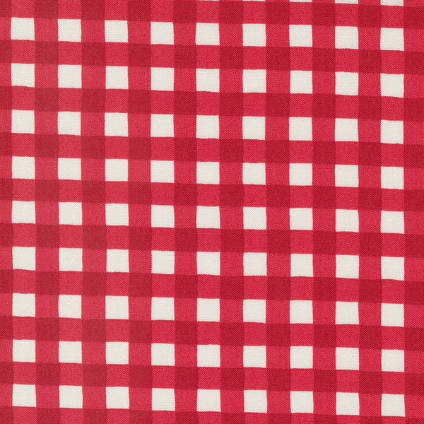 Moda - Holidays at Home - Farmhouse Gingham Berry Red Fabric