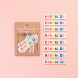 Sarah Hearts - Handmade Rainbow Woven Labels (8 ct)