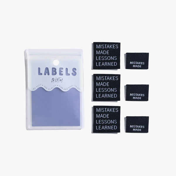 Kylie and The Machine - Mistakes Made Lessons Learned Sewing Labels (6 ct)