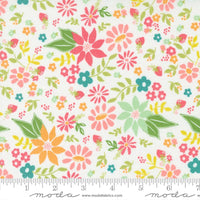 Moda - Strawberry Lemonade - Strawberry Blossoms Cloud Fabric