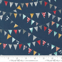 Moda - Vintage - Bunting Navy Fabric