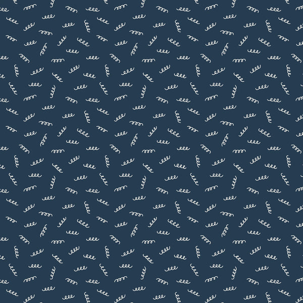 Felicity Fabrics - Pasta Love - Fusilli Fun Navy Fabric