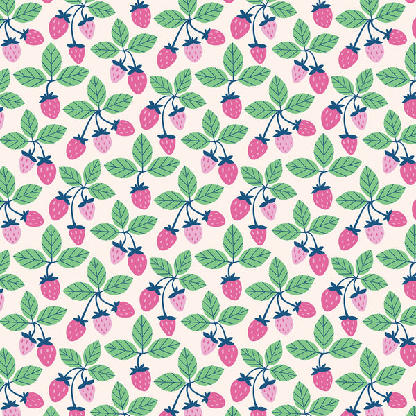 Felicity Fabrics - Wild & Free - Strawberry Field Fabric