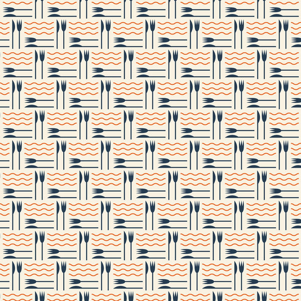 Felicity Fabrics - Pasta Love - Late Night Lasagna Ivory Fabric