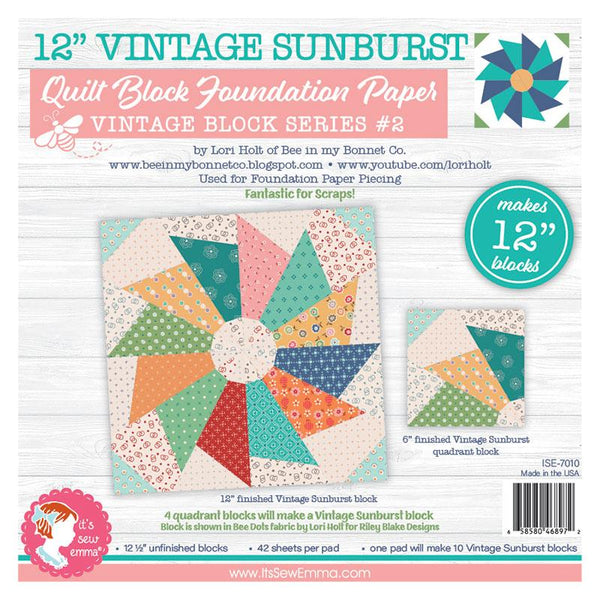 Its Sew Emma - Vintage Sunburst 12" Foundation Paper