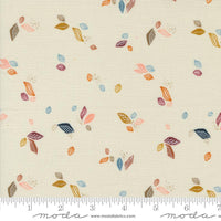 Moda - Folk Lore - Leaf Twirl Eggshell Fabric