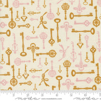 Moda - Enchantment - Diary Keys Porcelain Fabric