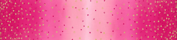 Moda - I Heart Ombre - Fuchsia Metallic Fabric