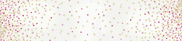 Moda - I Heart Ombre - Off White Pink Metallic Fabric