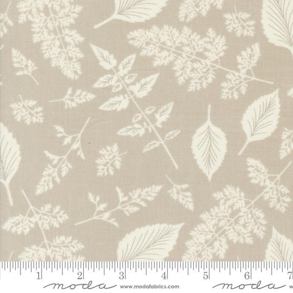 Moda - Field of Flowers - Leaf Flax Fabric