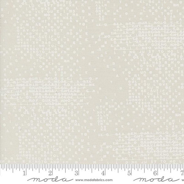 Moda - Still More Paper - Spell It Again Fog Fabric