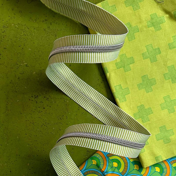 Sassafras Lane Designs - Zipper Lime Stripe - 3 yrds #5