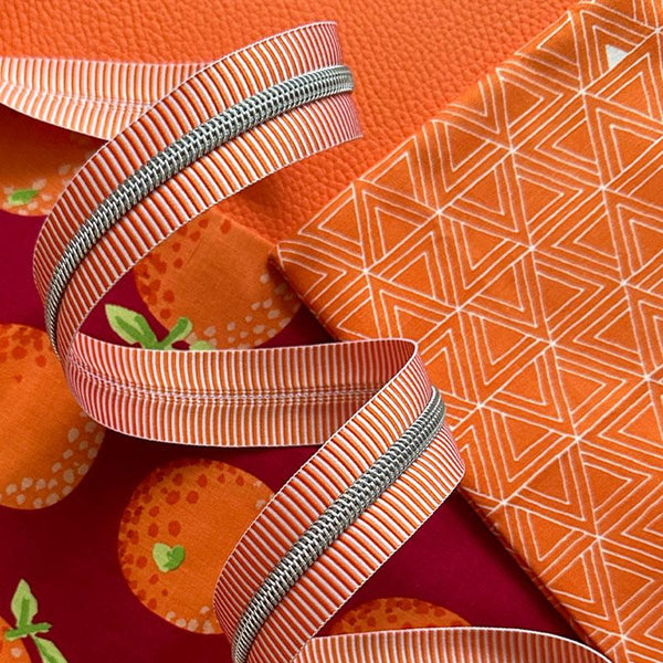 Sassafras Lane Designs - Zipper Orange Stripe - 3 yrds #5