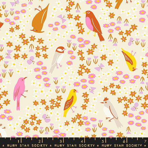 Ruby Star Society - Bird Is The Word - Spark Bird Natural Fabric