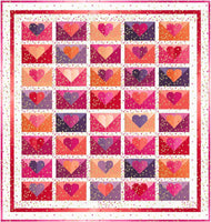 Moda - I Heart Ombre Metallic Love Letters Quilt Kit